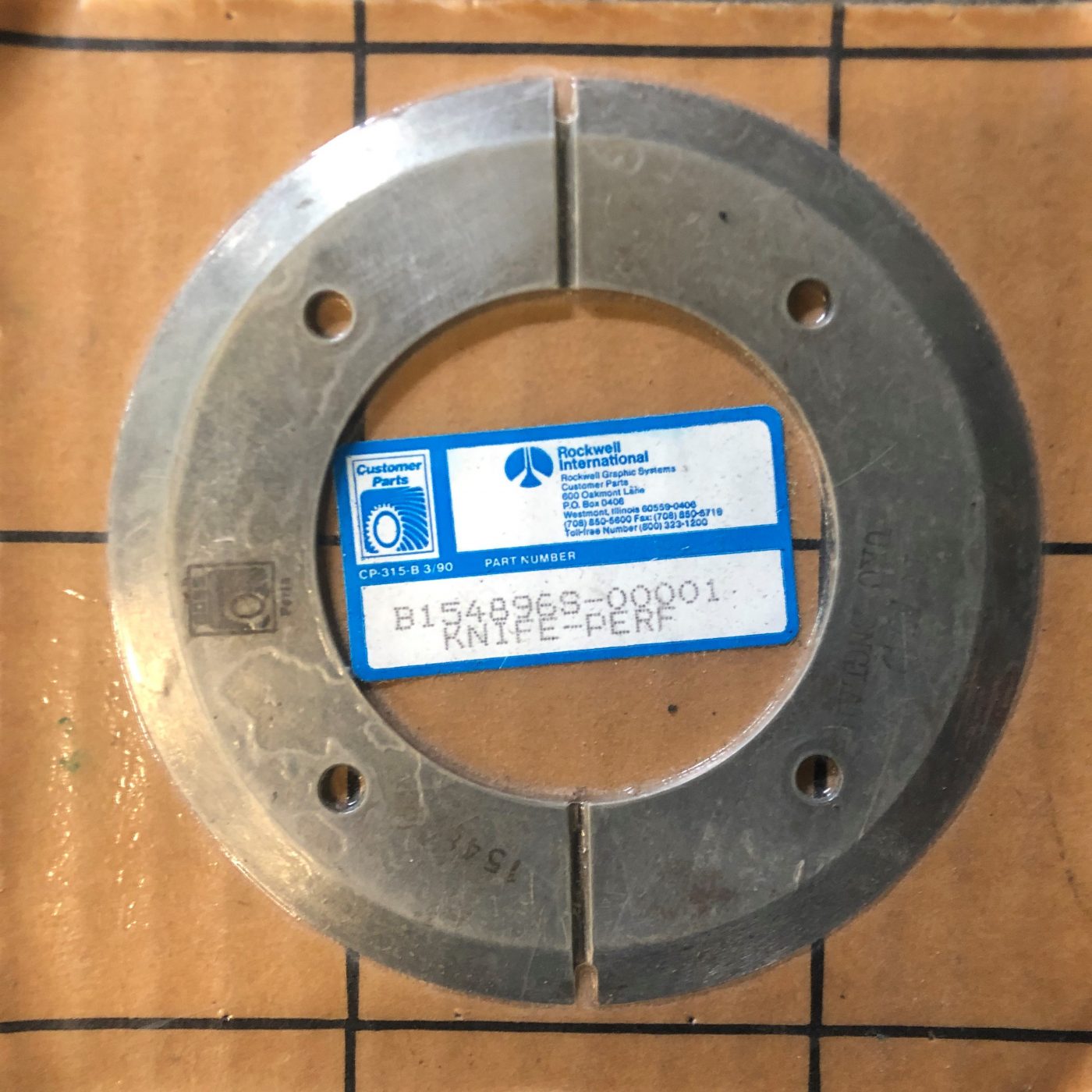 Goss Perforator Knife B1548968-1