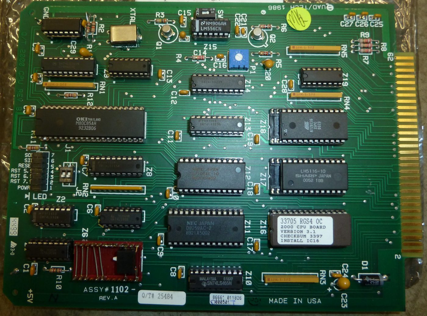 QTI - PCB ASSY - RGS4 2000 CPU ALUM - 25484
